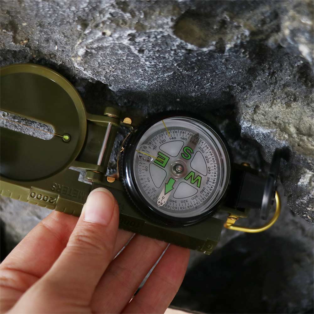 Compass Lensatic - Водонепроницаемый профессиональный компас с металлическим корпусом