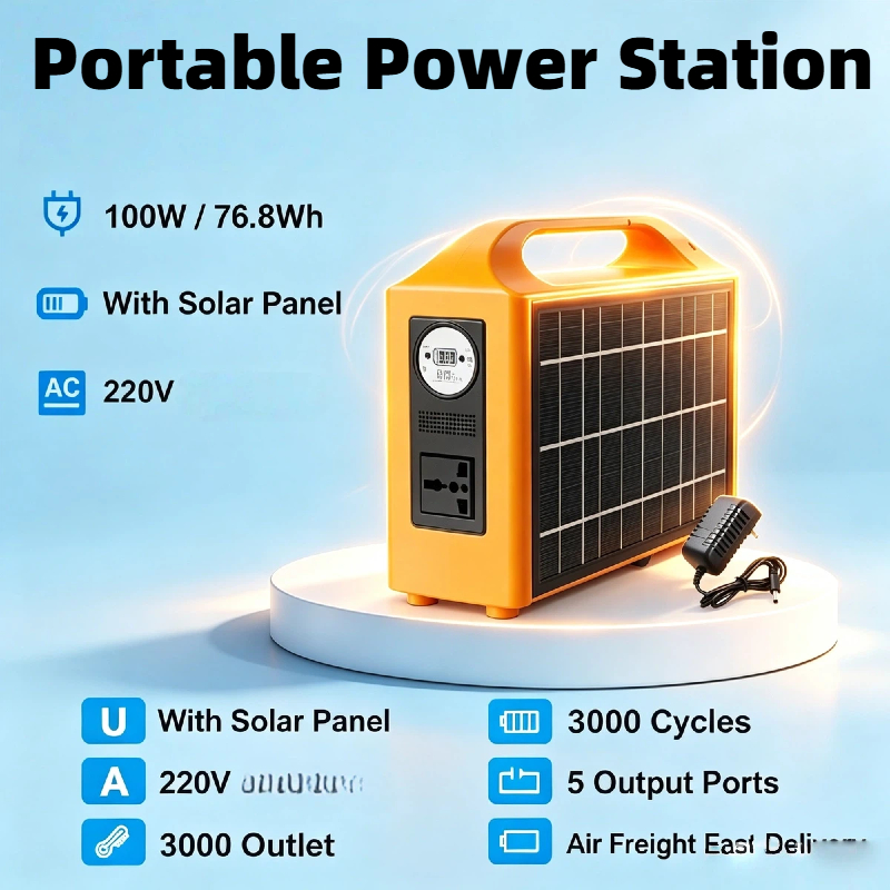 Solar Emergency Charger - Портативная электростанция LiFePO4 мощностью 100 Вт,